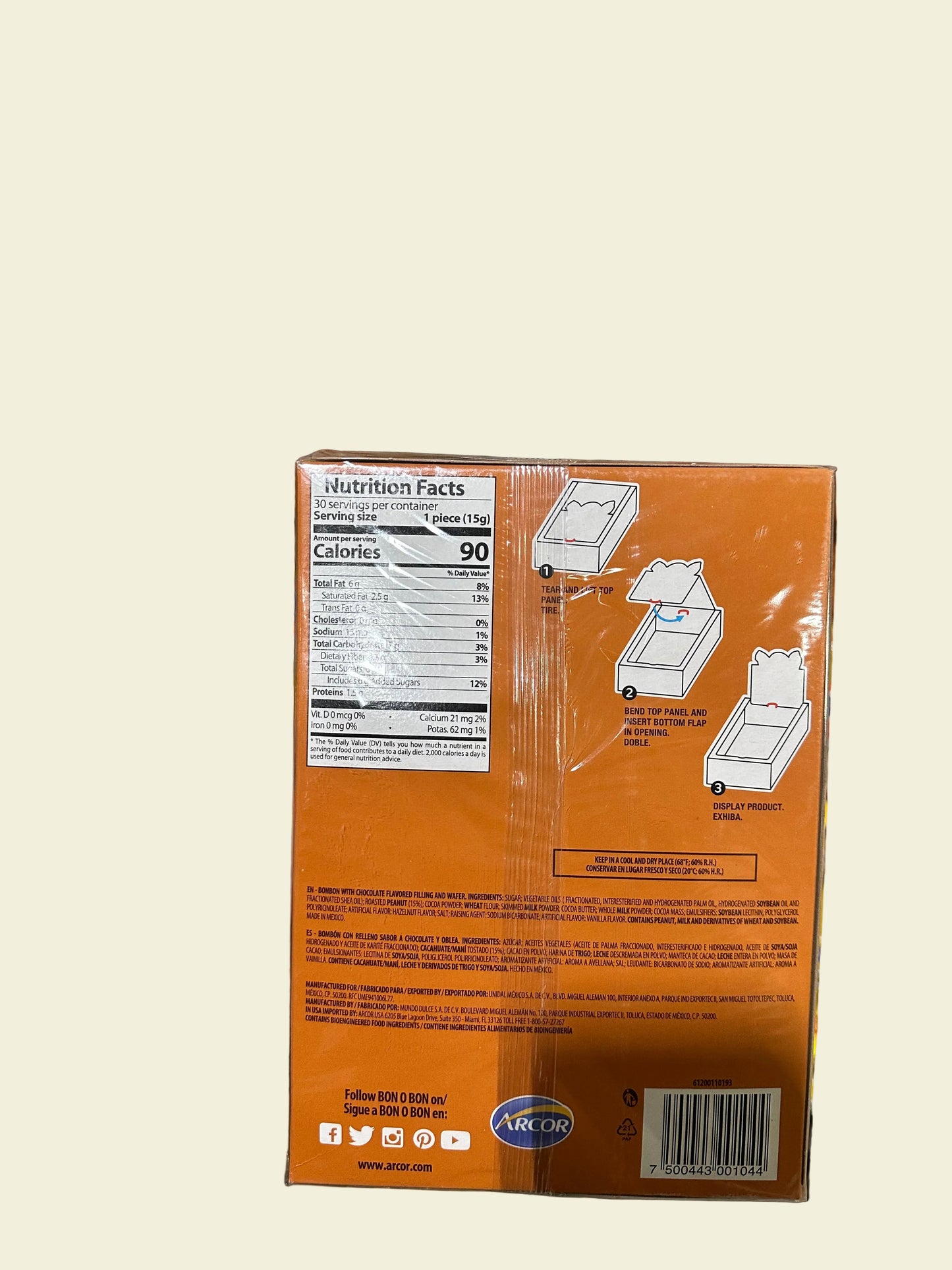 BonObons with Wafer – Chocolate, Peanut Cream, or White Chocolate Filling | 30 Units