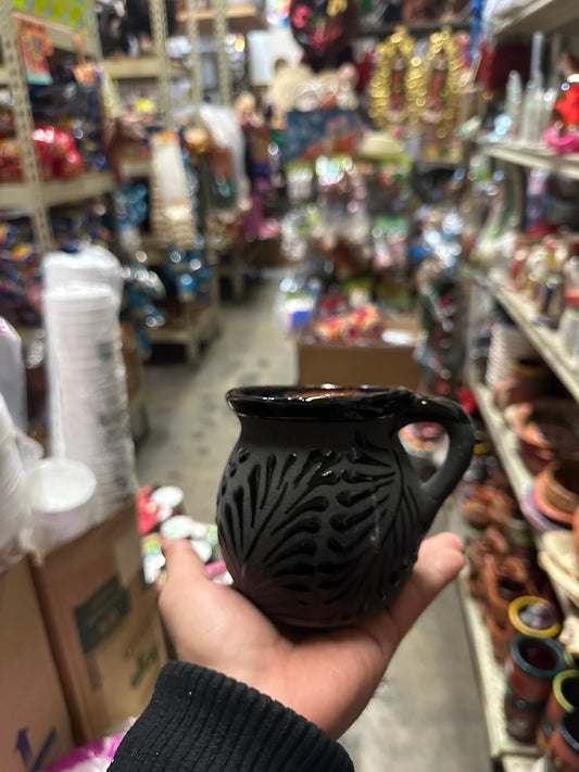 Solid color handmade clay cantaritos