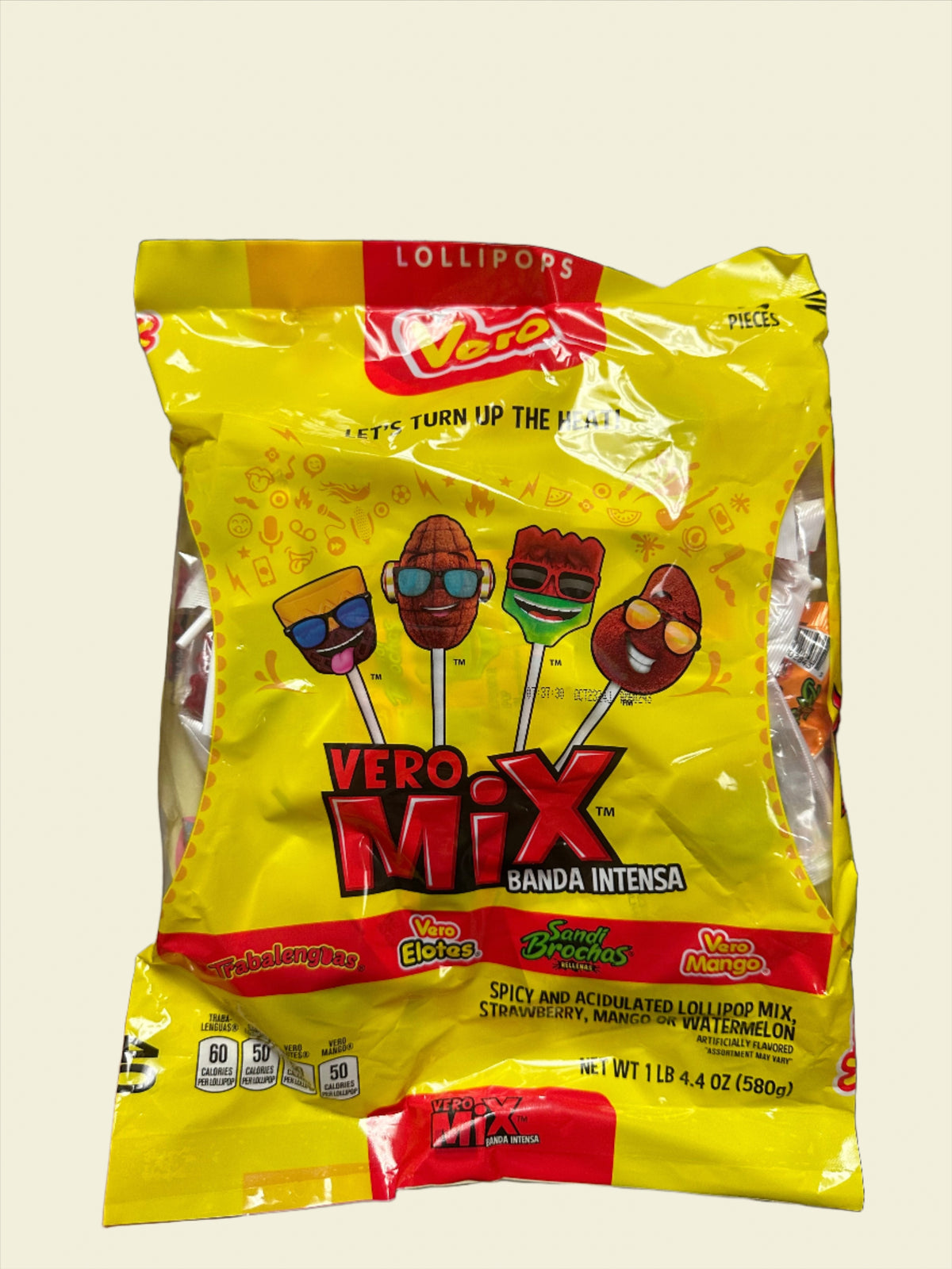 VERO LOLIPOPS MANITA, ELOTE, AZUL, MANGO, MIX, TARRITO