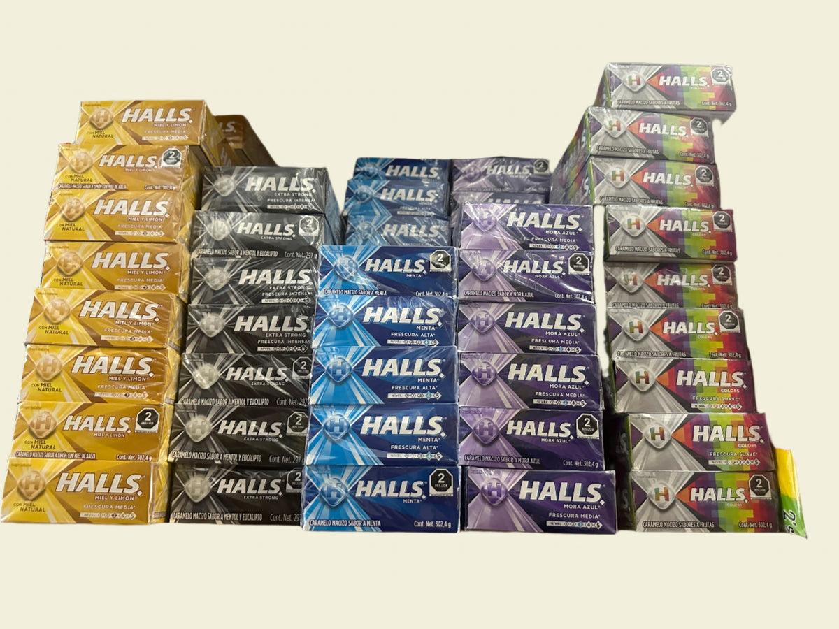 HALLS COUGH DROPS MENTA, MEIL, EXTRA, MIX