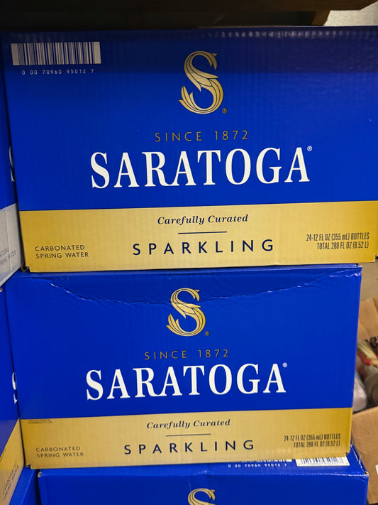 Saratoga Sparkling Carbonated Spring Water 24/12 oz