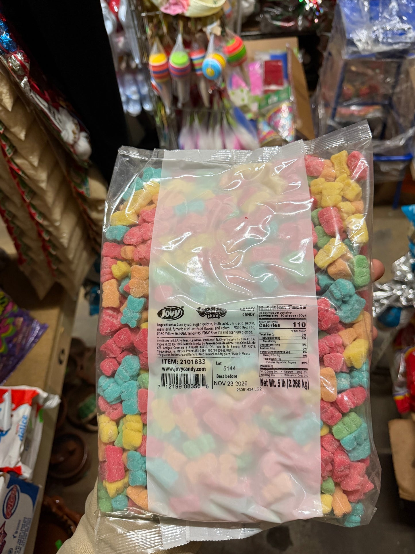 Jovy Neon Gummy Bears Candy – Bright Fruity Gummies | Mexican Candy Online – Don Dulce Dulceria