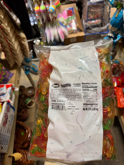 Jovy Gummy Worms Candy 5 lb Bulk Bag | Don Dulce Dulcería