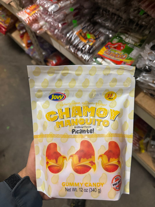 Jovy Picante Chamoy Ring Gummies – Peach, Watermelon & Mango | Mexican Spicy Chamoy Candy