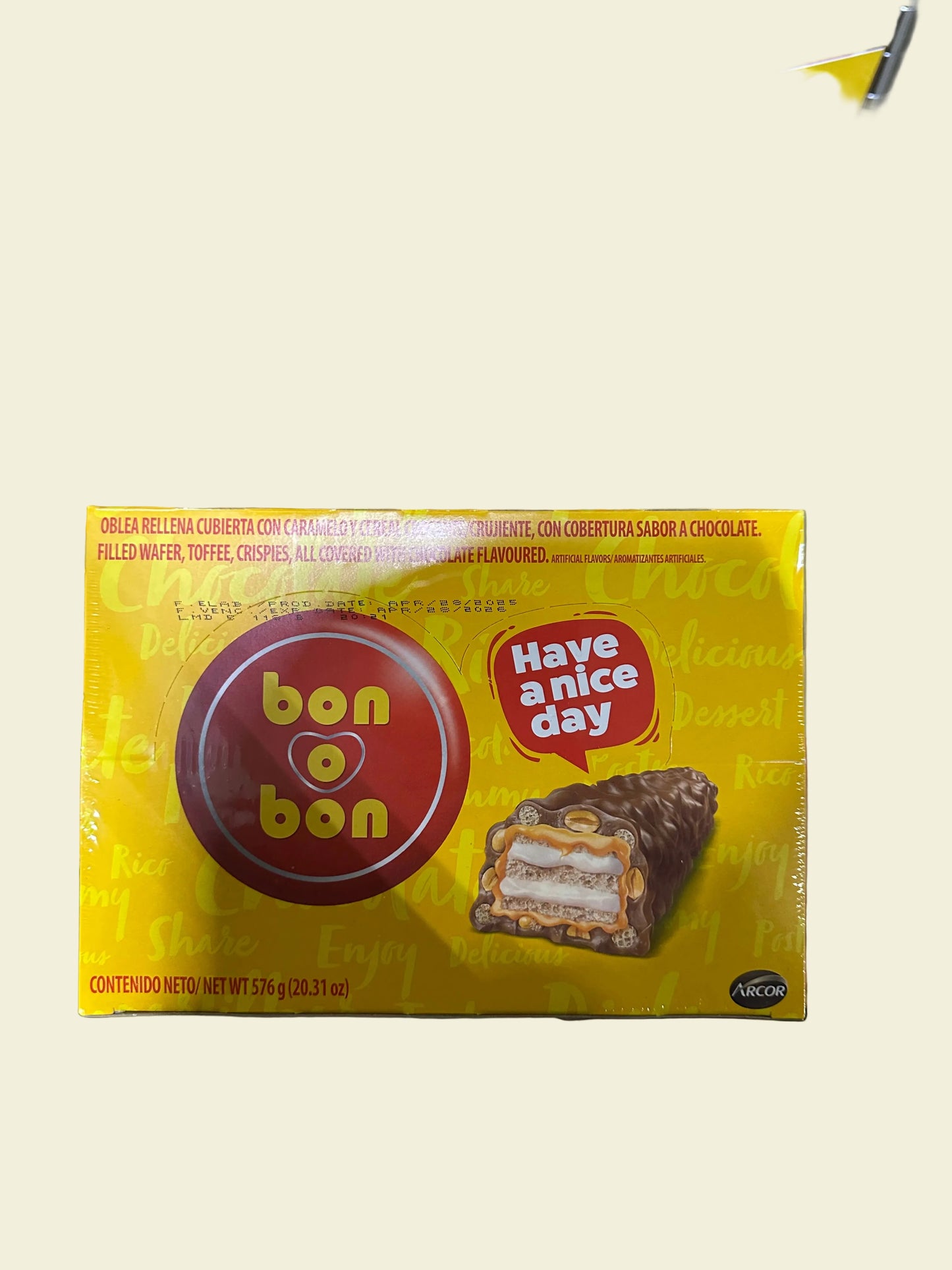 Chocolate Flavored Filled Wafer with Toffee & Crispies – 12 Units | Oblea Rellena con Toffee y Crujientes