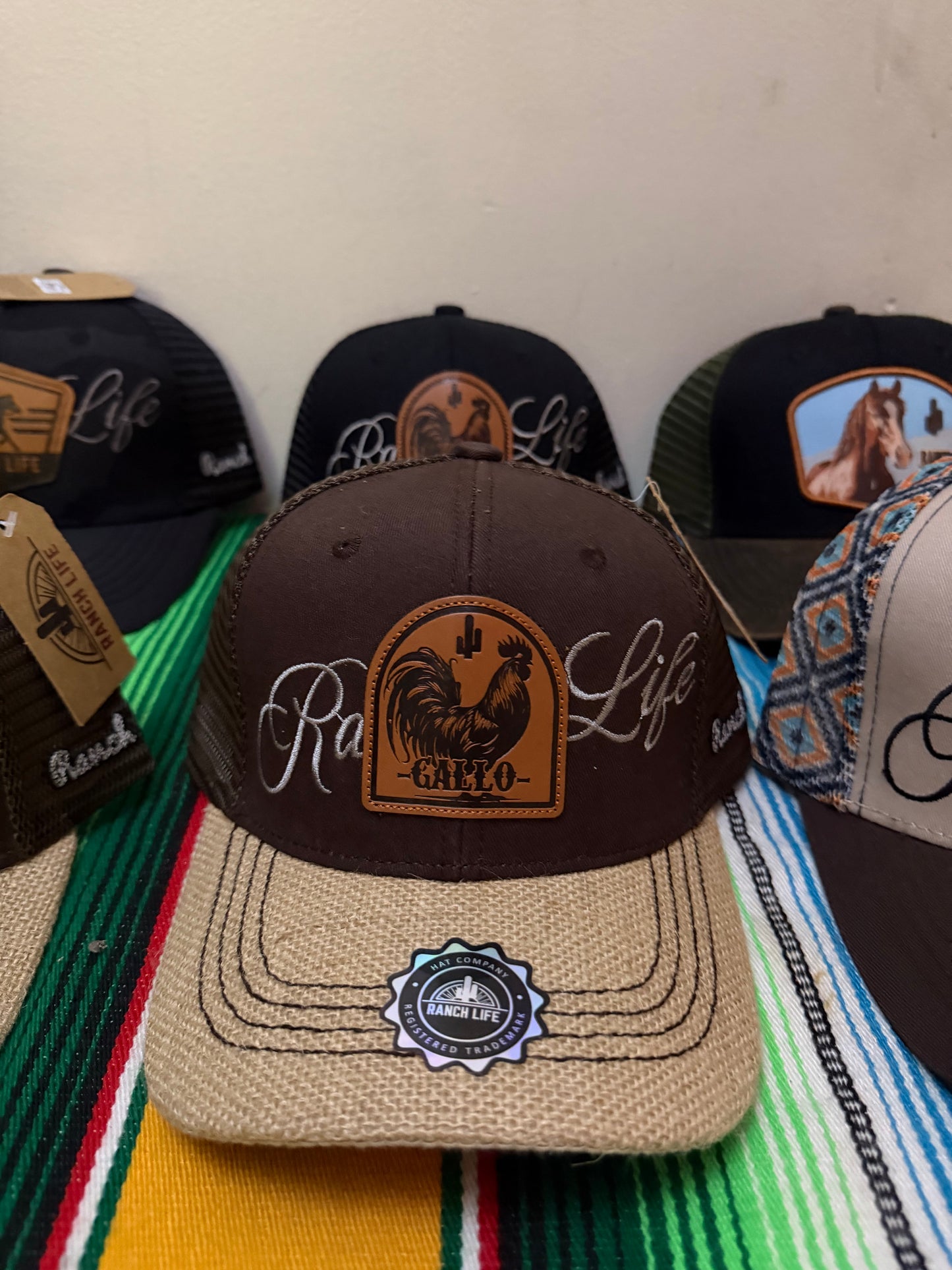 Suede Brim Ranch Life Trucker Hats – Gallo, Caballo & Western Style Caps | Don Dulce Dulcería
