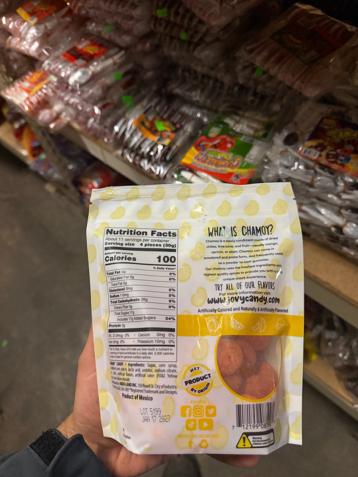 Jovy Picante Chamoy Ring Gummies – Peach, Watermelon & Mango | Mexican Spicy Chamoy Candy