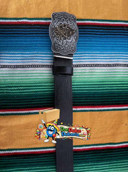 Western Tooled Leather Belt – Multiple Buckle Styles