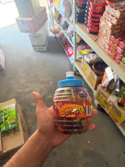 Barrilito Hot Mix Chamoy with Lollipops
