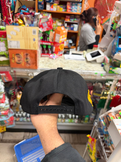 Rey del Corrido Embroidered Hat – Skeleton Cowboy Cap (beige/Black)