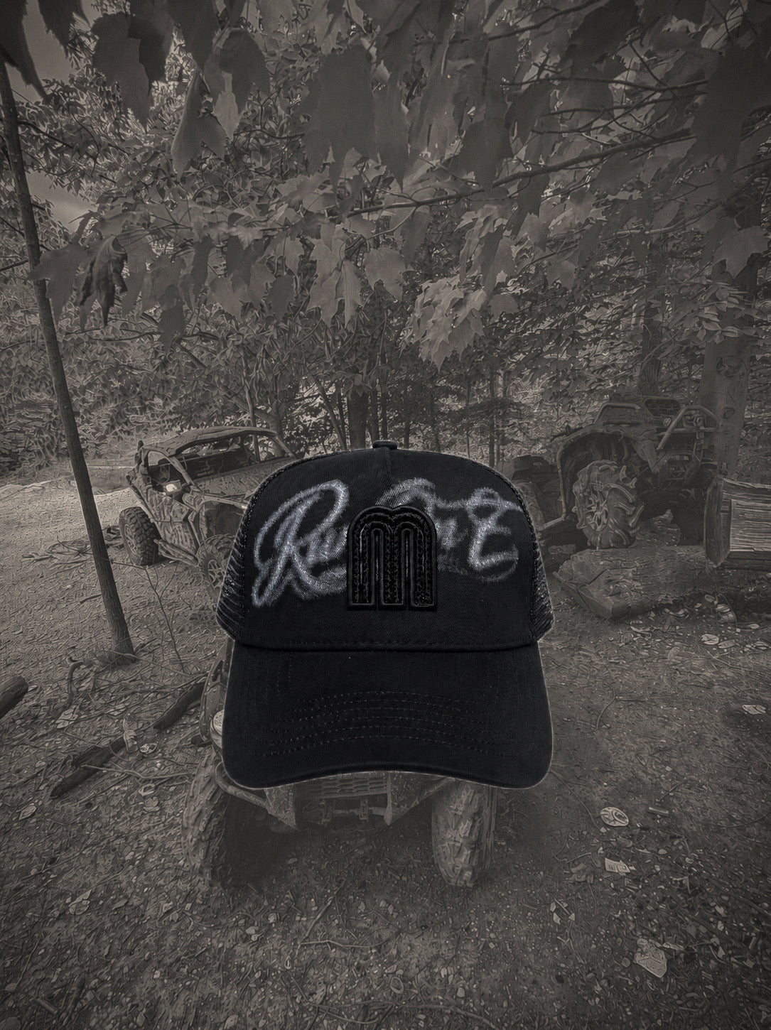 RUN.ON.E ROE Hat – Built for the Long Run | Premium Black Trucker Hat