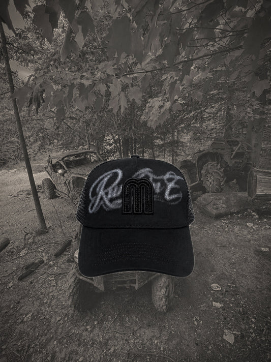 RUN.ON.E ROE Hat – Built for the Long Run | Premium Black Trucker Hat