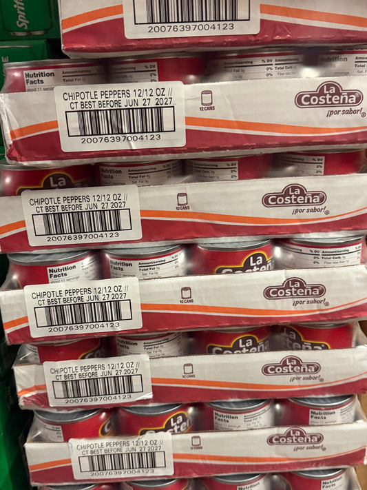 La Costeña Chipotle Peppers – 12/12 oz