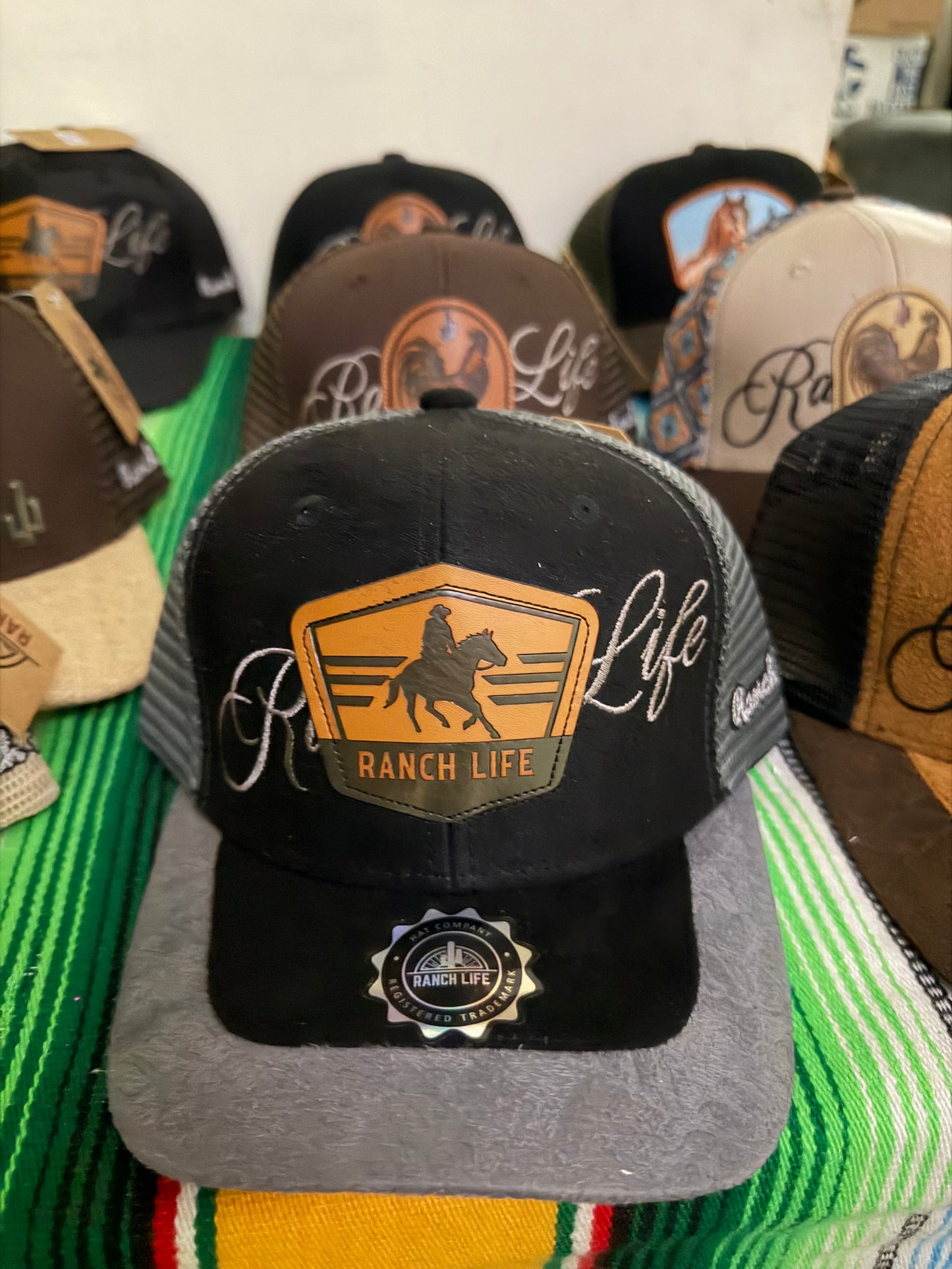 Suede Brim Ranch Life Trucker Hats – Gallo, Caballo & Western Style Caps | Don Dulce Dulcería