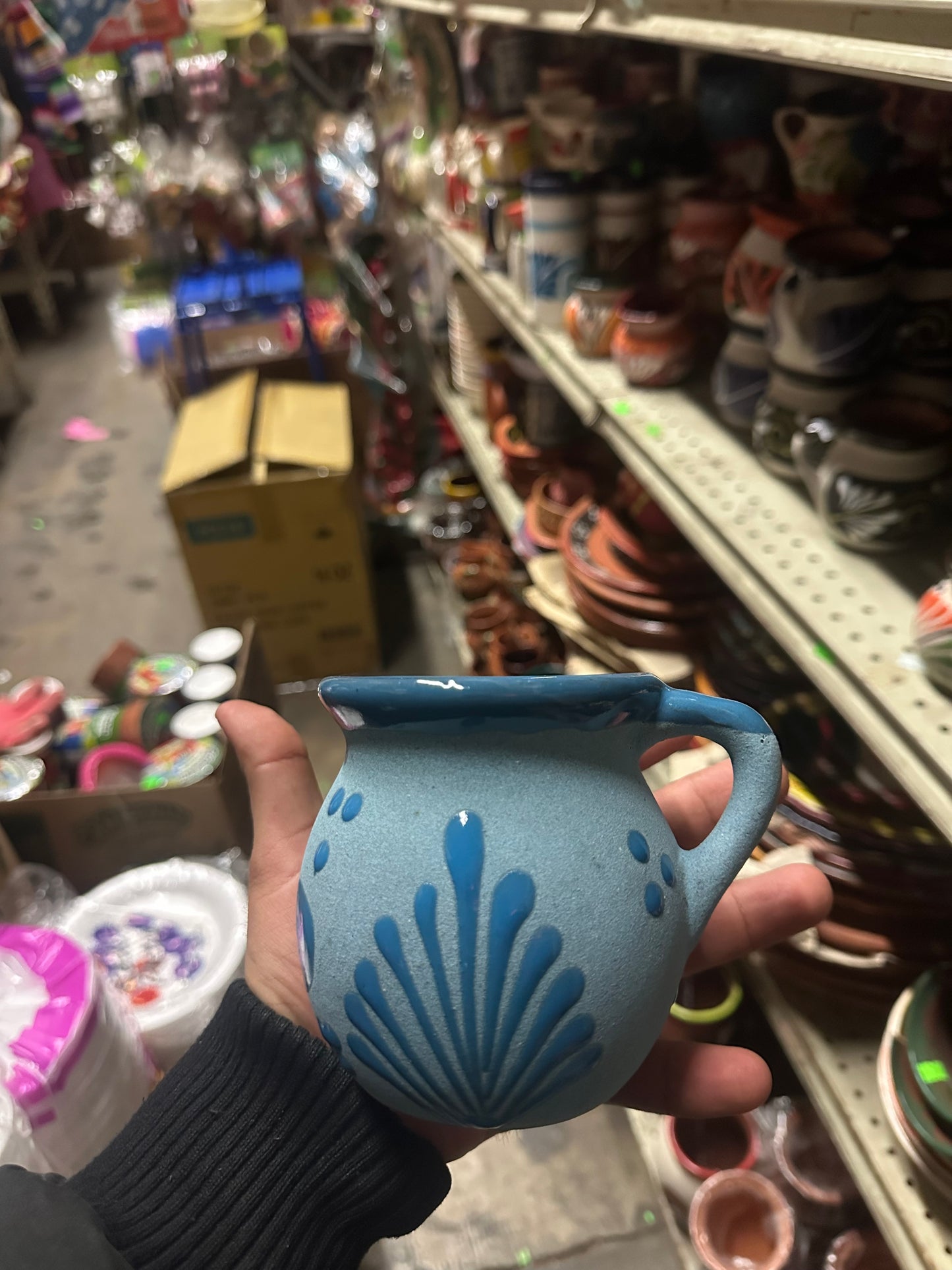Solid color handmade clay cantaritos