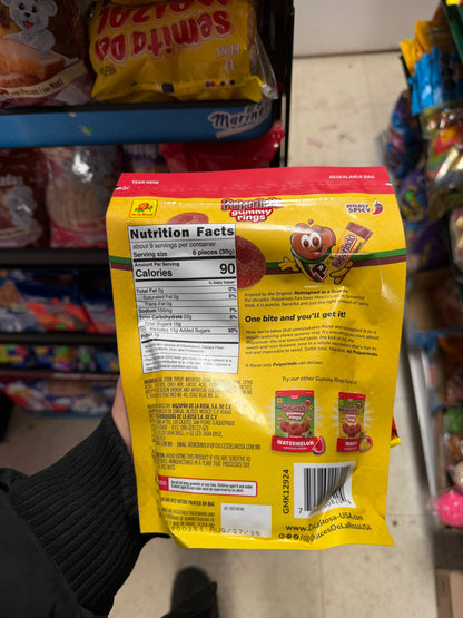 De La Rosa Pulparindo Gummy Rings – Watermelon & Mango Mild Spicy | Mexican Tamarind Candy