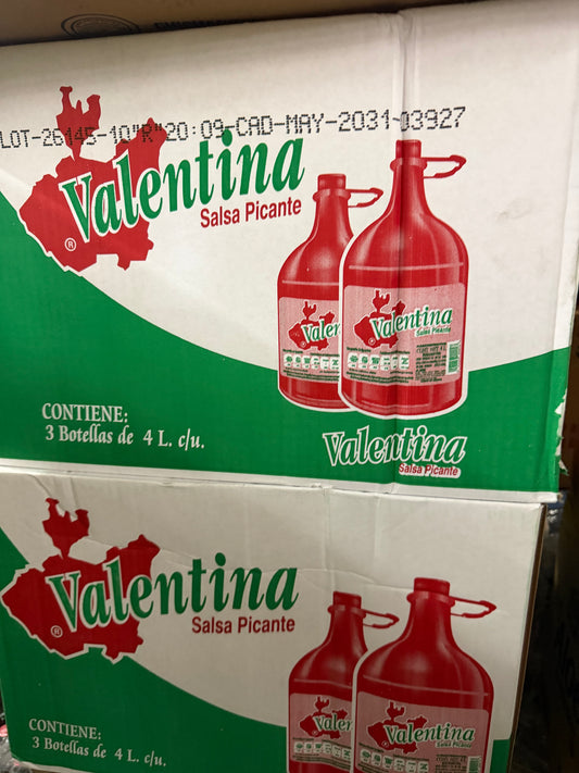 Valentina Hot Sauce Gallon Pack – 3 Bottles (4 Liters Each)