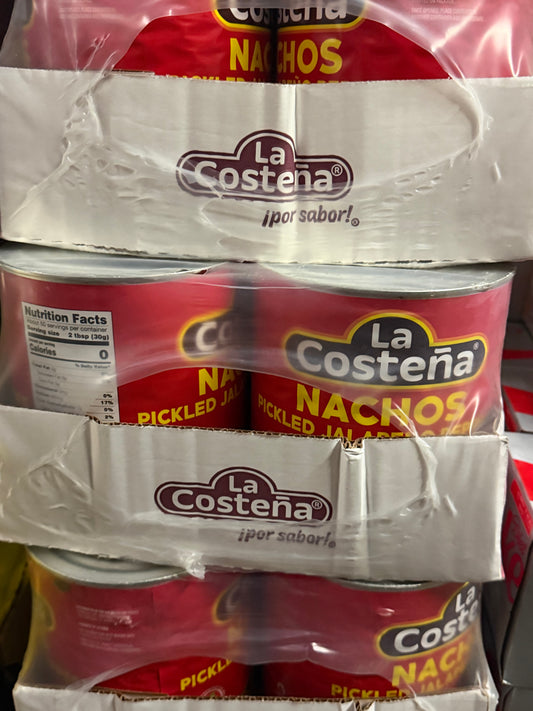 La Costeña Nacho Sliced Jalapeños 1 Gallon – 6 Pack