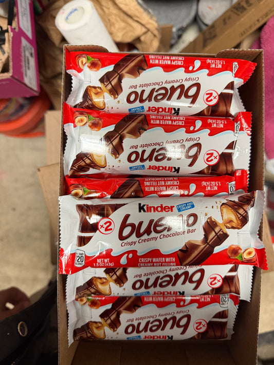 Kinder Bueno Chocolate Bar – Crispy Wafer with Creamy Hazelnut Filling 🍫