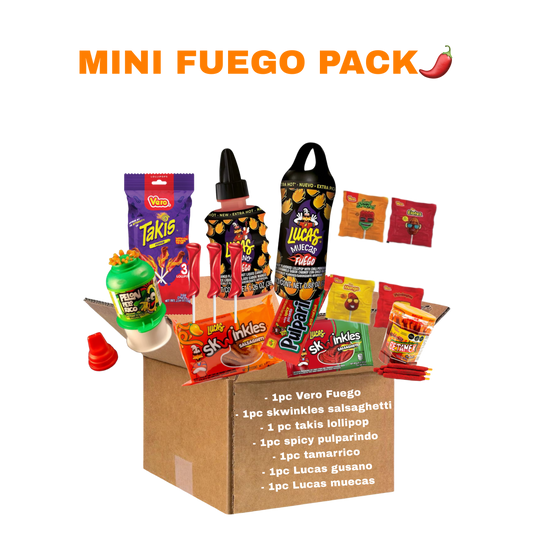 Mini Fuego Mexican Candy Pack | Lucas, Skwinkles, Takis lollipops & Tamarind Candy Mix
