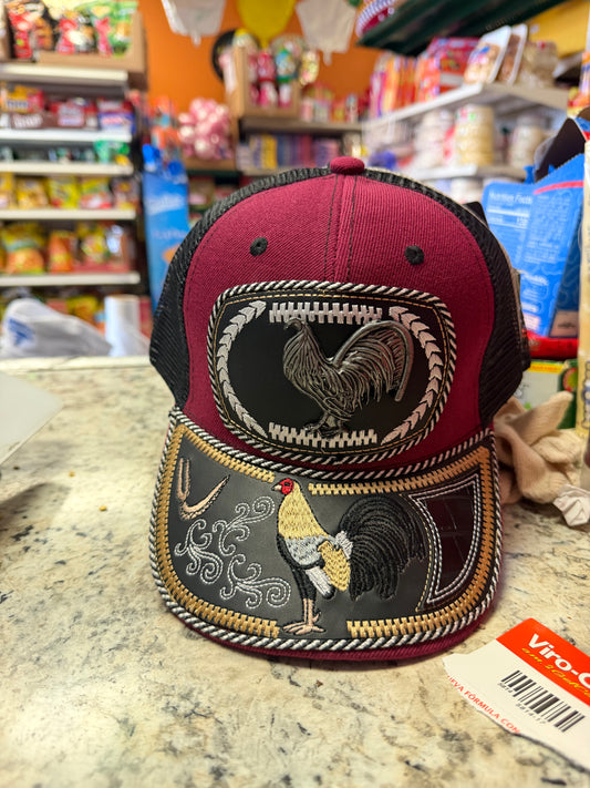 Charro Style Trucker Hat with Caballo & Charro Embroidery | Mexican Cowboy Western Cap