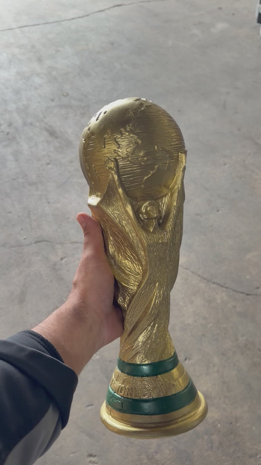 2026 World Cup Trophy Piggy Bank | Soccer Trophy Coin Bank | Gold FIFA Style Savings Bank
